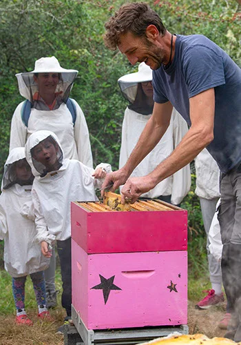 Visite pédagogique au rucher